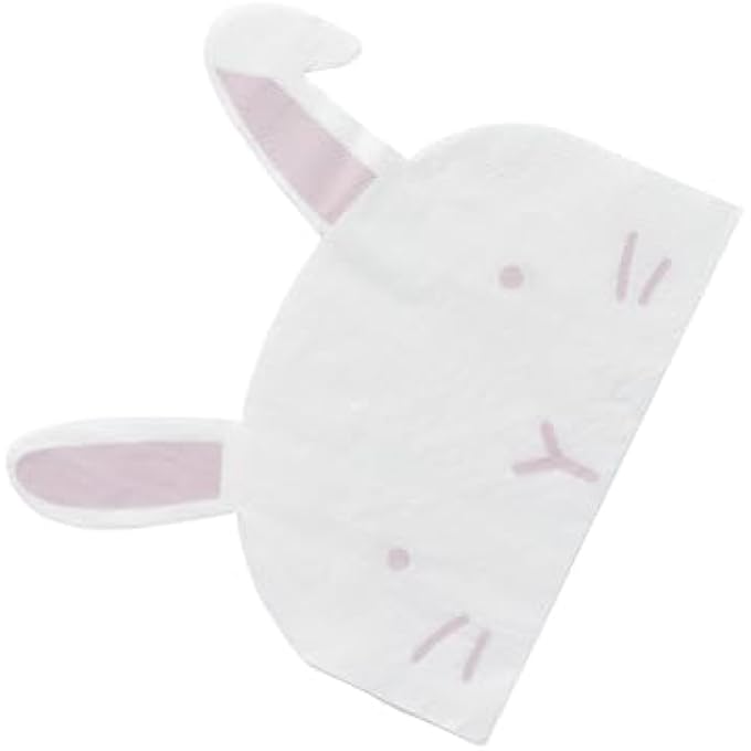 20 EASTER BUNNY PAPER NAPKINS, RABBIT BIRTHDAY PARTY NAPKINS, EASTER PARTYWARE, GIRLS 1ST BIRTHDAY PARTY NAPKINS, EASTER EGG HUNT PARTY - Image 3